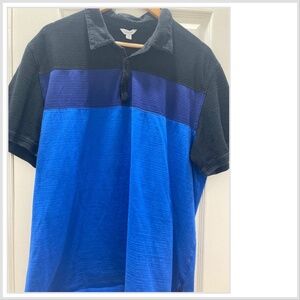 Calvin Klein Nautical Blue Stripe Lifestyle Polo